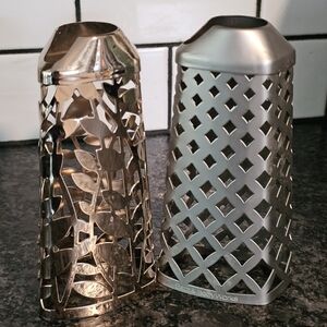 Bath and Body Works‎ Soap Holder Sleeve Lot Gold Leaf Plant Silver Geometric